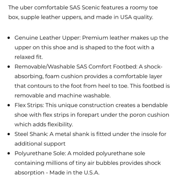 SAS Black Leather Scenic Ballet Flats Size 7.5 S - Picture 11 of 11